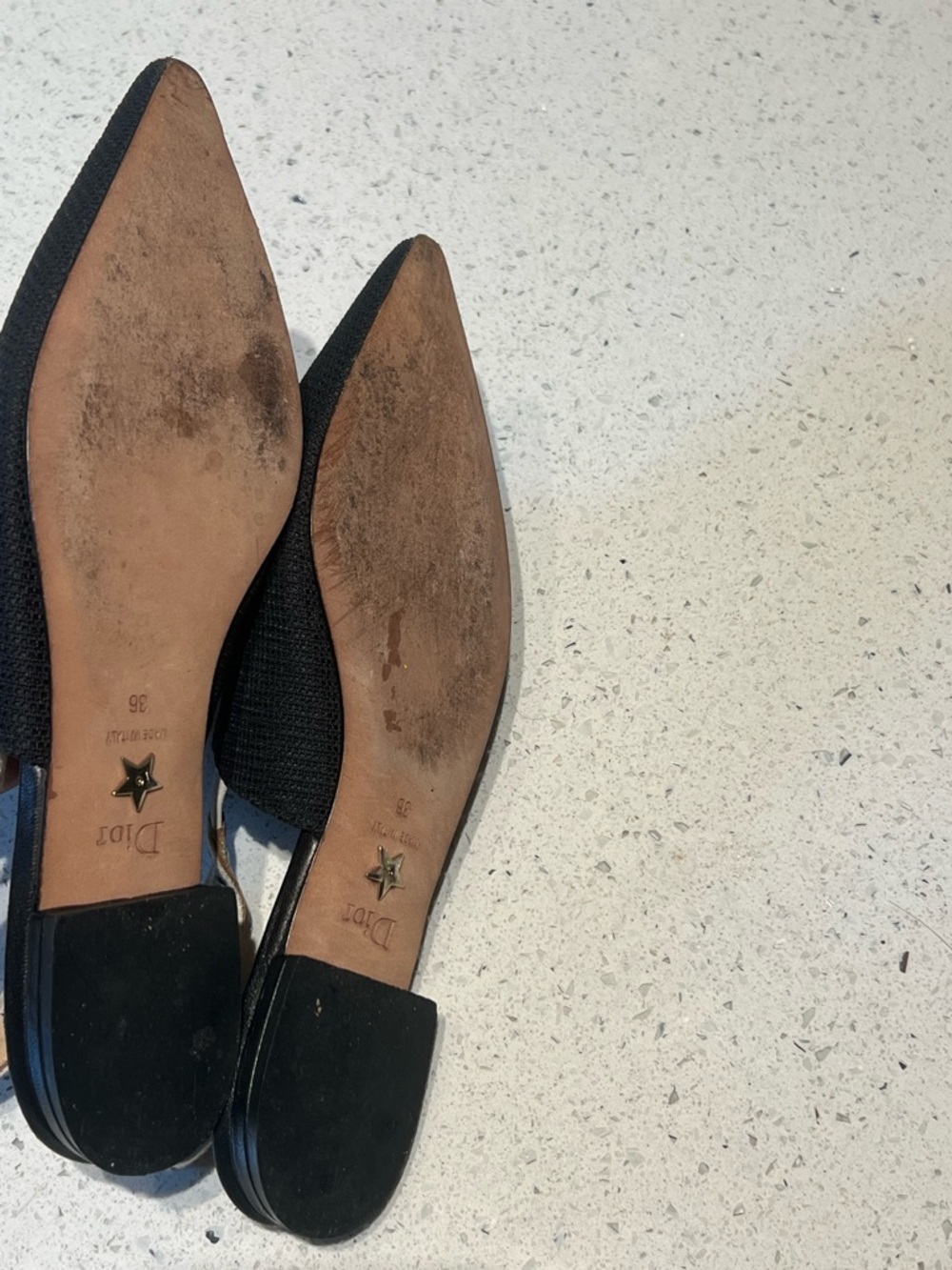 Christian Dior j’adior black slingback flats - Picture 8 of 9